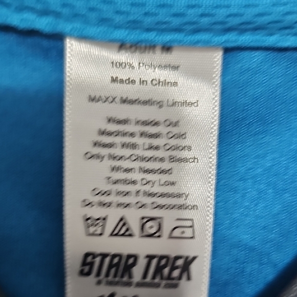 Blue V-Neck Men's Star Trek Kellogs M Shirt - Picture 3 of 4